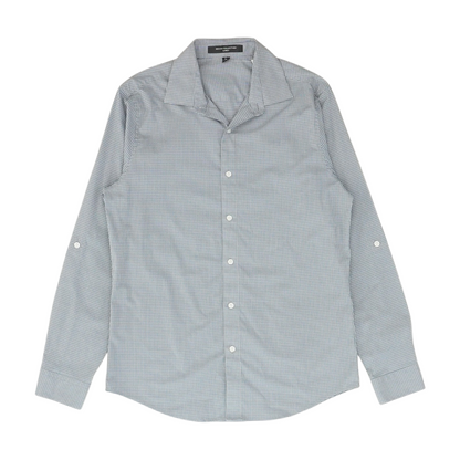 Gray Check Long Sleeve Button Down