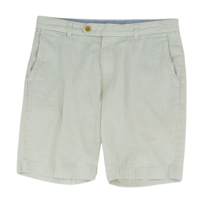 Green Striped Chino Shorts