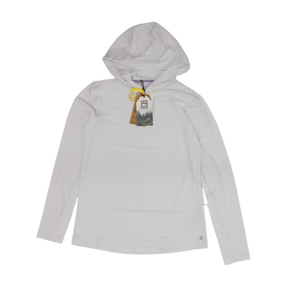 White Solid Hoodie Pullover