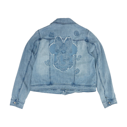 Blue Solid Denim Jacket