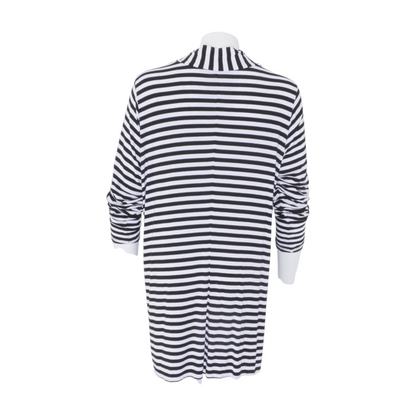 Black Plus Striped Cardigan