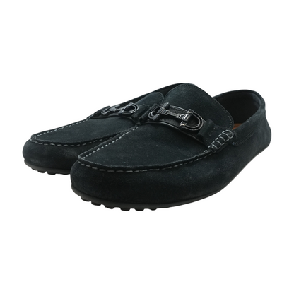 Navy Slip-On Dress Shoes