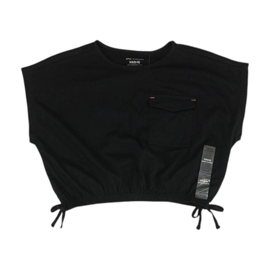 Black Solid Crewneck T Shirt