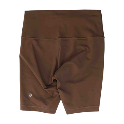 Brown Solid Active Shorts