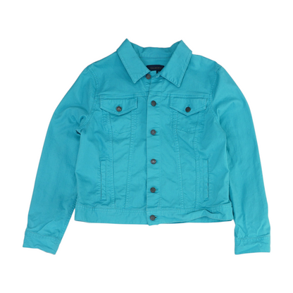Blue Solid Denim Jacket