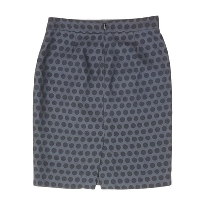 Navy Polka Dot Midi Skirt