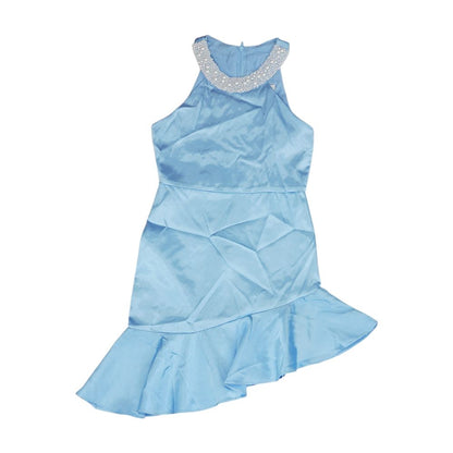 Blue Solid Dress