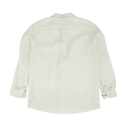 Ivory Solid Long Sleeve Button Down