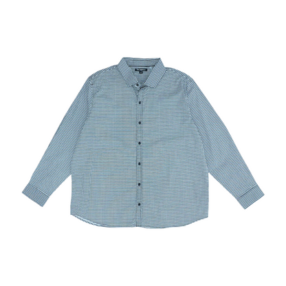 Black Print Long Sleeve Button Down