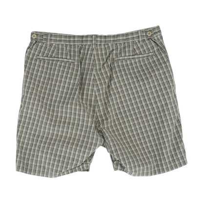 Tan Plaid Chino Shorts