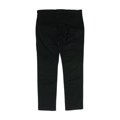 Black Solid Casual Pants