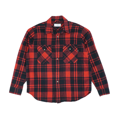 Red Plaid Flannel Button Down