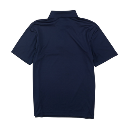 Navy Striped Short Sleeve Polo