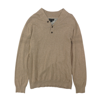 Brown Solid Pullover Sweater
