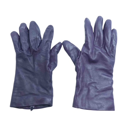 Purple Leather Gloves