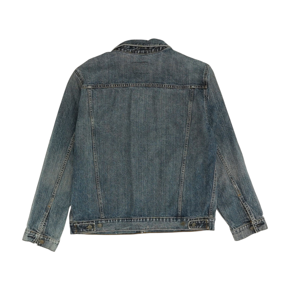 Blue Solid Denim Jacket