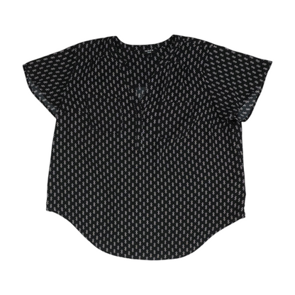 Black Plus Print Blouse