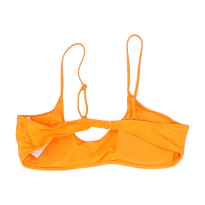 Neon Orange Solid Swim Top