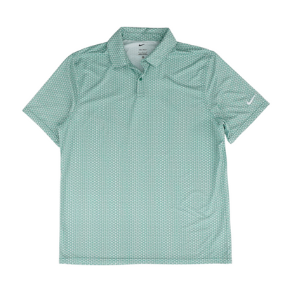Green Print Short Sleeve Polo