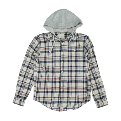 Navy Plaid Flannel Button Down