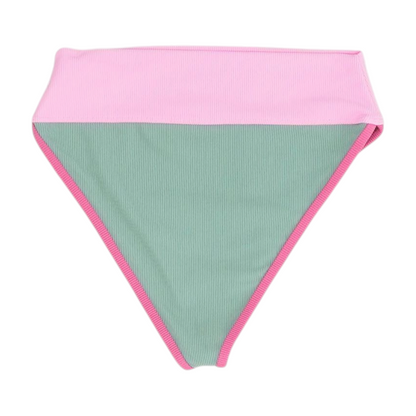 Green Color Block Swim Bottom