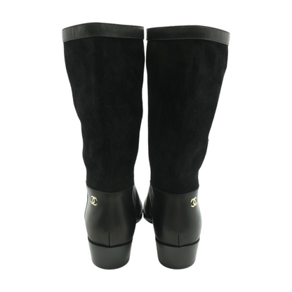 Interlocking CC Logo Moto Boots in Black