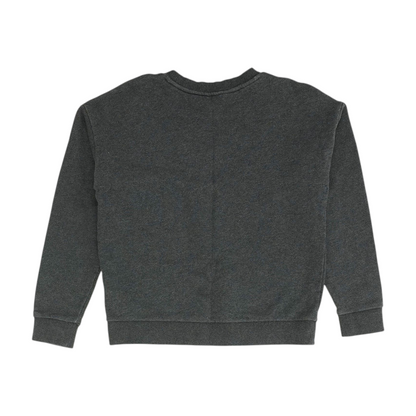 Gray Solid Sweatshirt Pullover