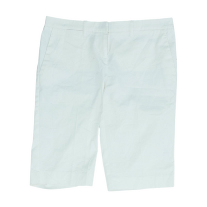 White Solid Chino Shorts