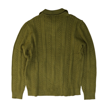 Green Striped Pullover Sweater