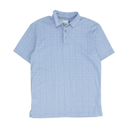 Purple Abstract Short Sleeve Polo