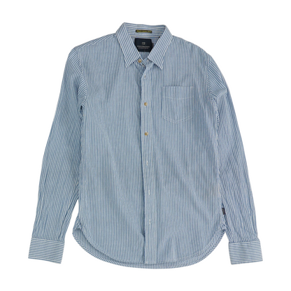 Blue Striped Long Sleeve Button Down