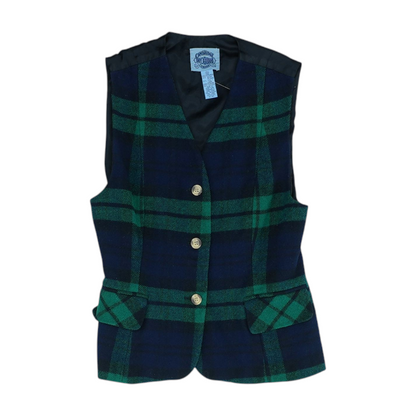 Multi Plaid Casual Vest