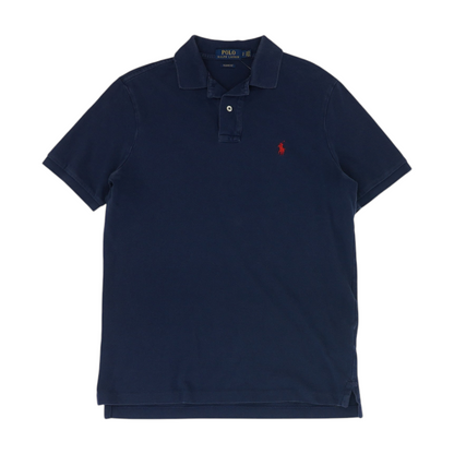 Navy Solid Short Sleeve Polo