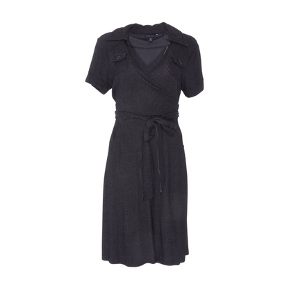 Black Striped Midi Dress