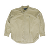 Khaki Solid Long Sleeve Button Down