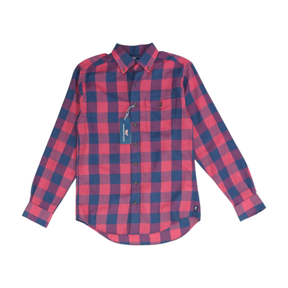 Red Check Long Sleeve Button Down