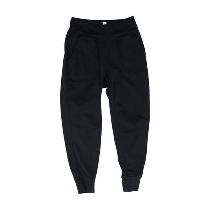 Black Solid Joggers Pants