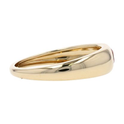 1/10 Ct 14K Gold Flush Set Round Tourmaline Stackable Ring