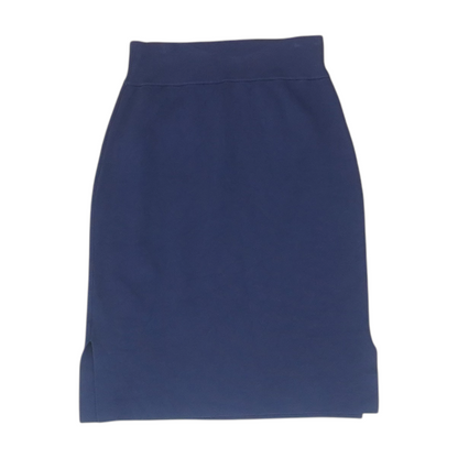 Navy Petite Midi Skirt