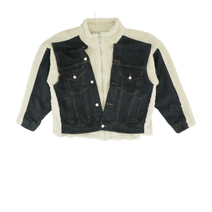 Beige Color Block Jacket