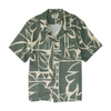 Green Graphic Short Sleeve Button Down