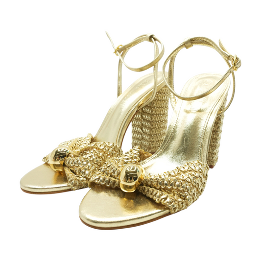 Gold Block Heels