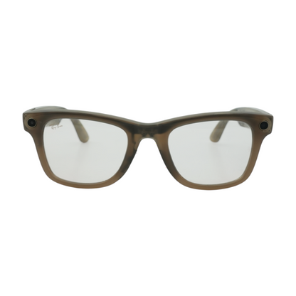 Clear Wayfarer Smart Glasses