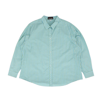 Multi Plus Size Check Button Down