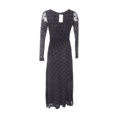 Black Polka Dot Midi Dress