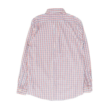 White Check Long Sleeve Button Down