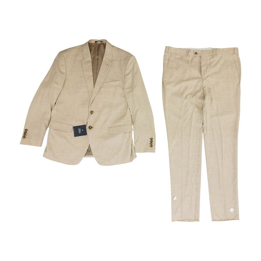 Beige Slim Fit 2pc Suit