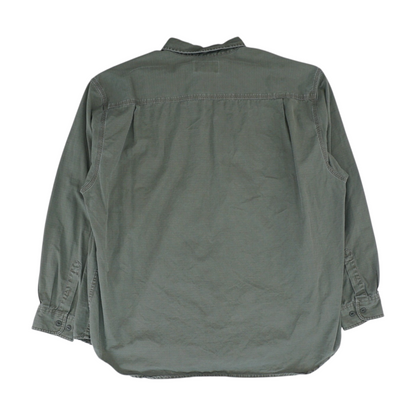 Olive Solid Long Sleeve Button Down