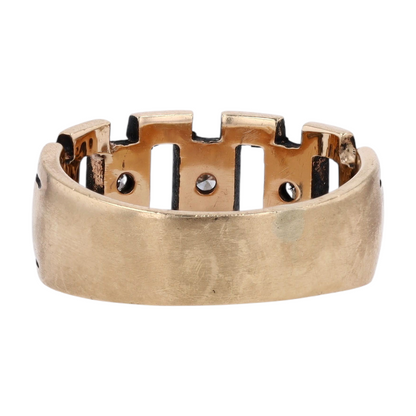 14K Yellow Gold Diamond Band Ring