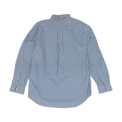 Navy Check Long Sleeve Button Down